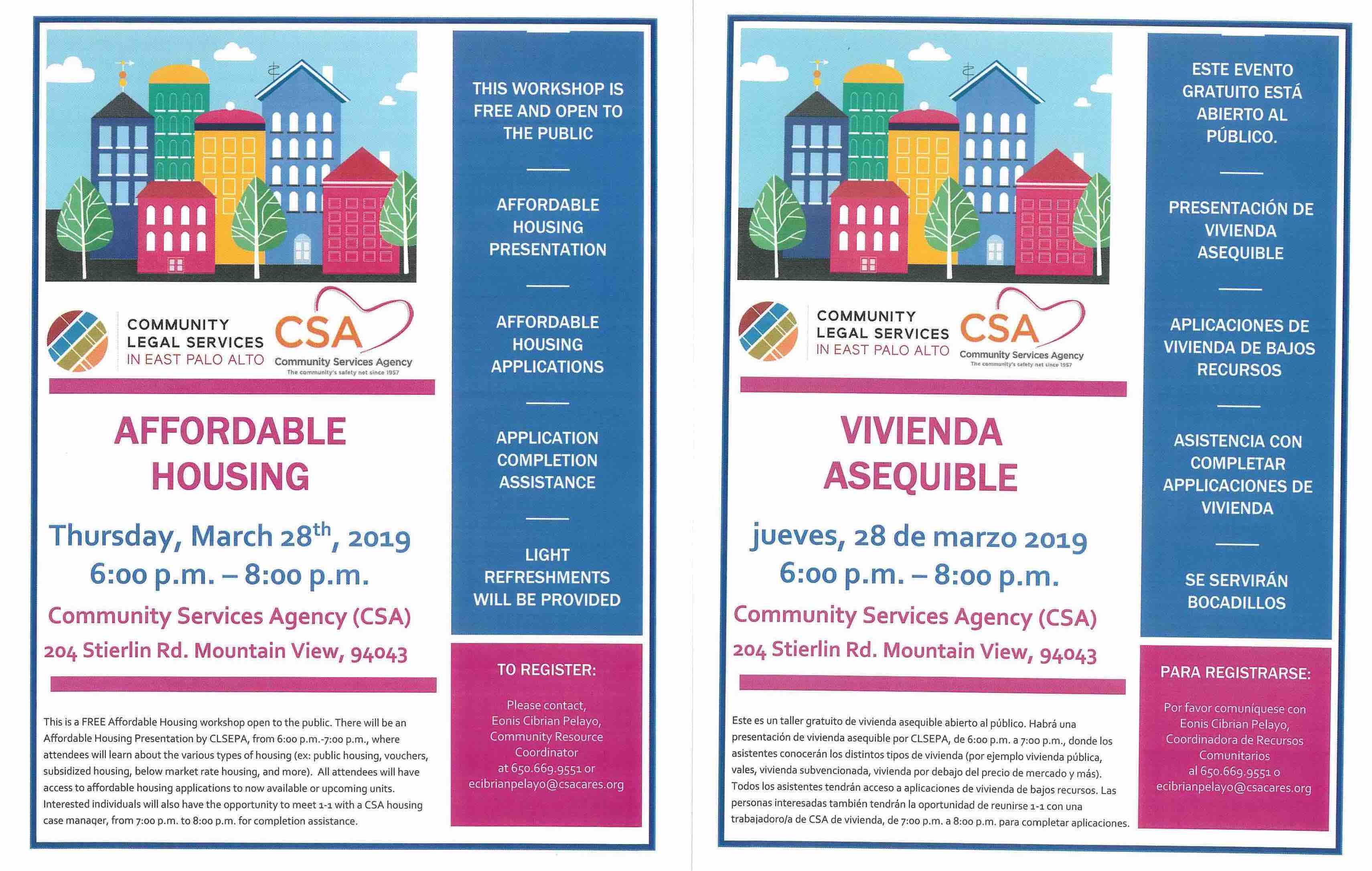 CSA Affordable Housing Flyer