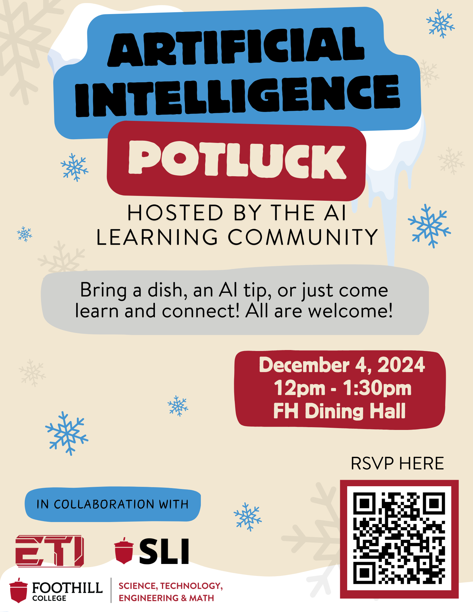 Flyer for AI Potluck