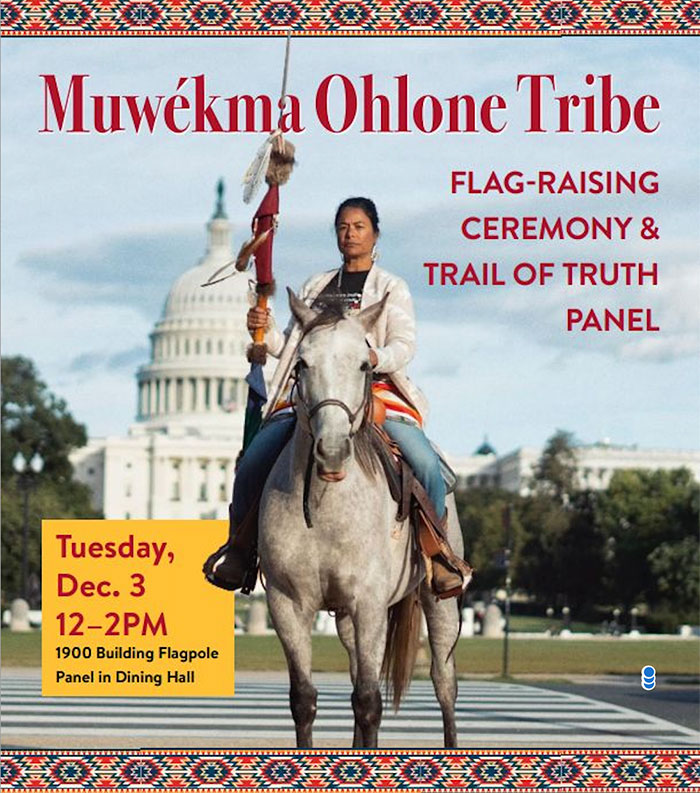 Muwekma Ohlone Flag Raising Ceremony woman on horse