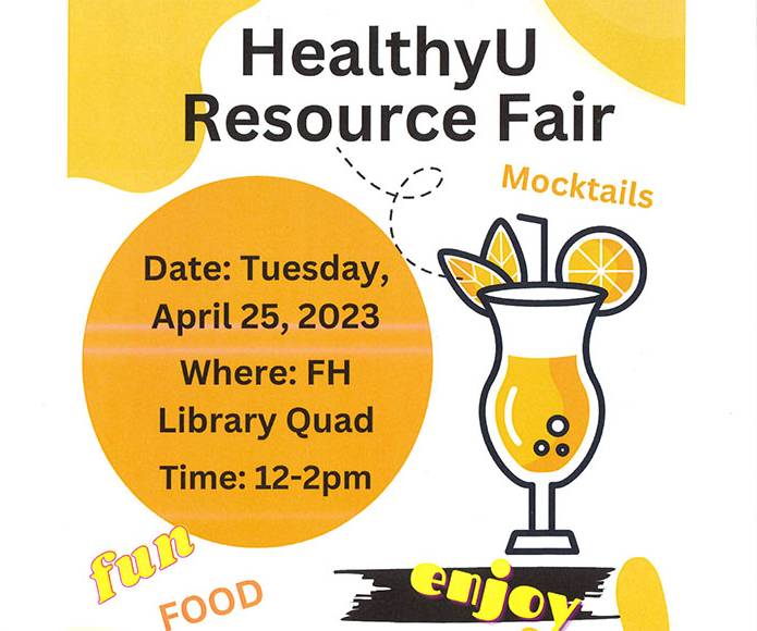 Health U Resource Fair April 25, 2023 Noon-2 p.m. in Library Quad