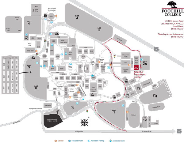 Map of campus for ATC